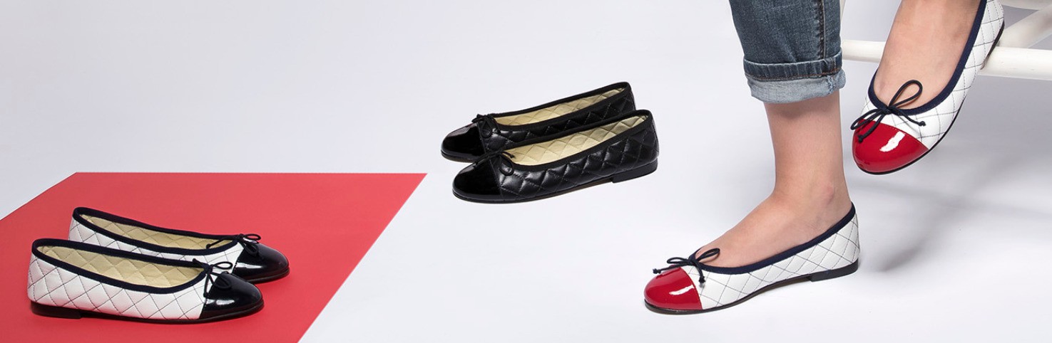 ▶ Bailarinas con pespuntes y cosidos | Zapatos de piel